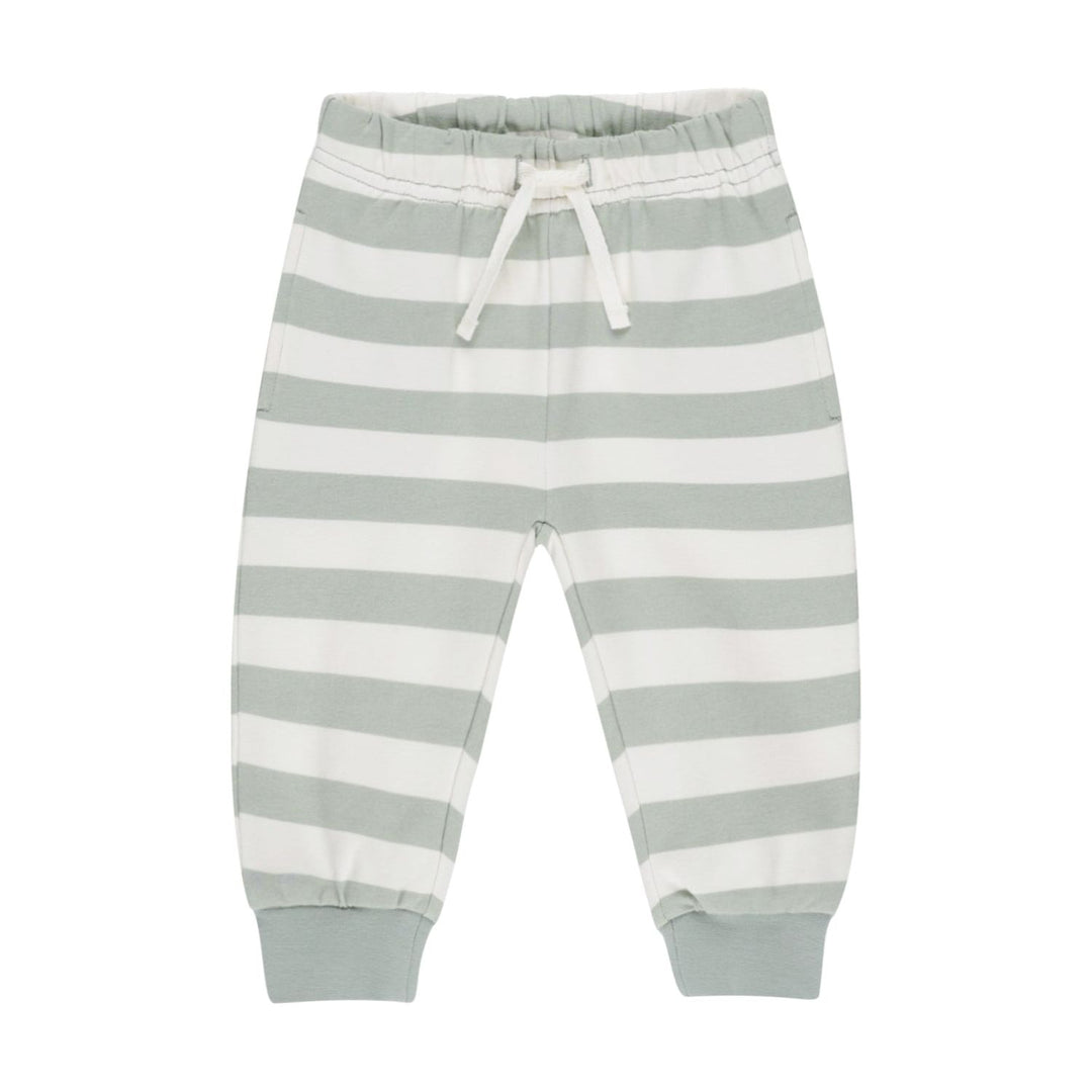 Quincy Mae Relaxed Sweatpant - Sage Stripe Tops & Bottoms Quincy Mae