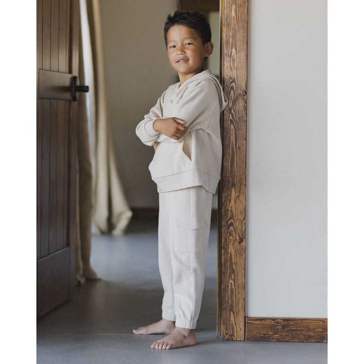 Rylee + Cru Waffle Hoodie - Stone Tops & Bottoms Rylee + Cru