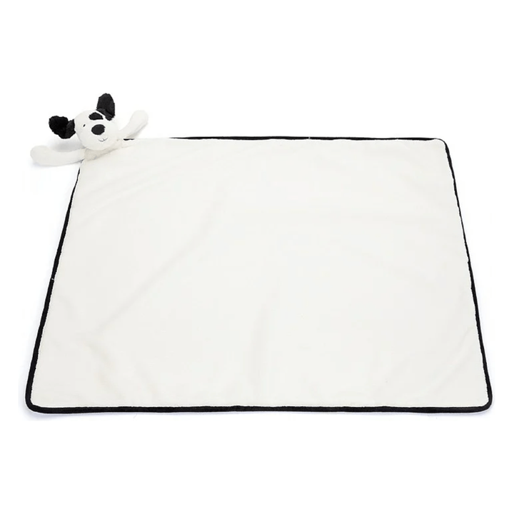 Jellycat Bashful Black and Cream Puppy Blankie Baby Jellycat Jellycat   