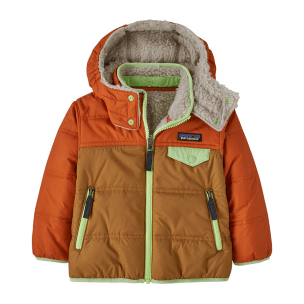 Fall 2024 Patagonia Baby Reversible Tribbles Hoody Baby Jacket Patagonia Nest Brown 6 Months 