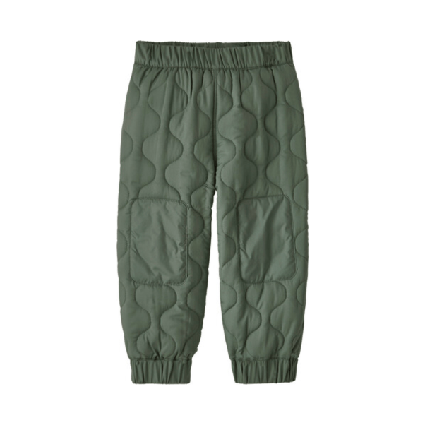 Fall 2024 Patagonia Baby Quilted Puff Joggers childrens clothing Patagonia Hemlock Green 6 Months 