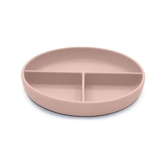 Noüka Divided Suction Plate Mealtime Noüka Soft Blush  