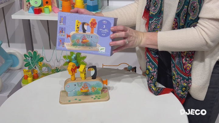 Djeco Multi Pop Wooden Toy Puzzles & Mazes Djeco