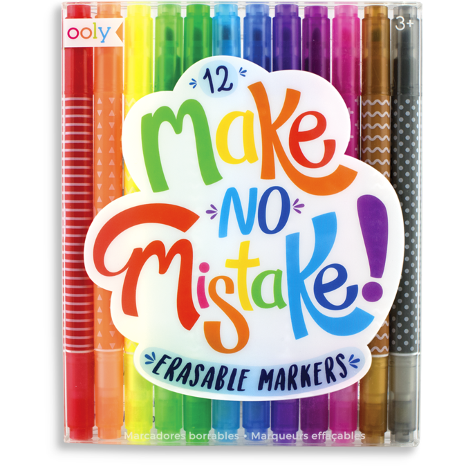 Ooly Make No Mistake Erasable Markers: Set of 12 Markers Ooly   
