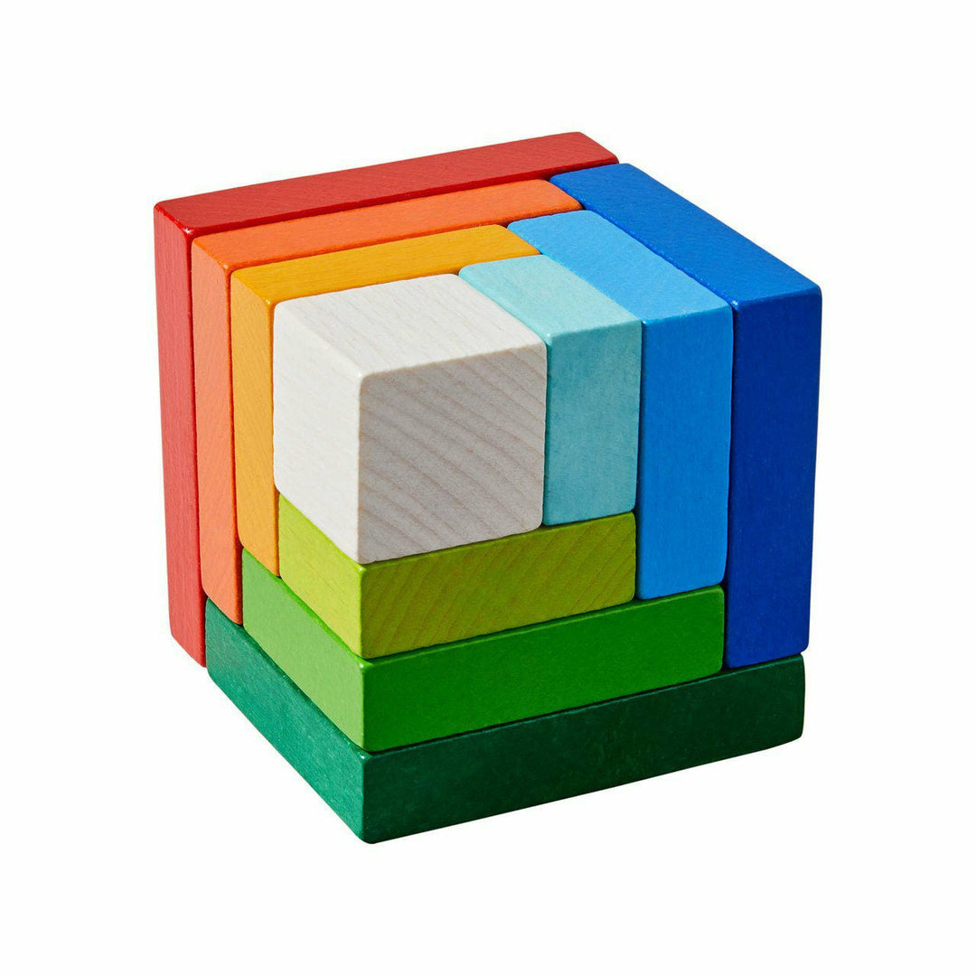 Haba 3D Arranging Game Rainbow Cube Puzzles & Mazes Haba