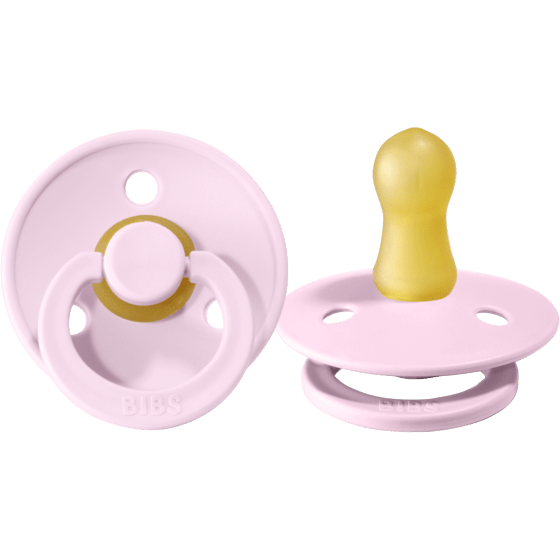 BIBS USA- Natural Rubber Pacifier 2 Pack - Baby Pink Pacifiers and Teething BIBS USA   