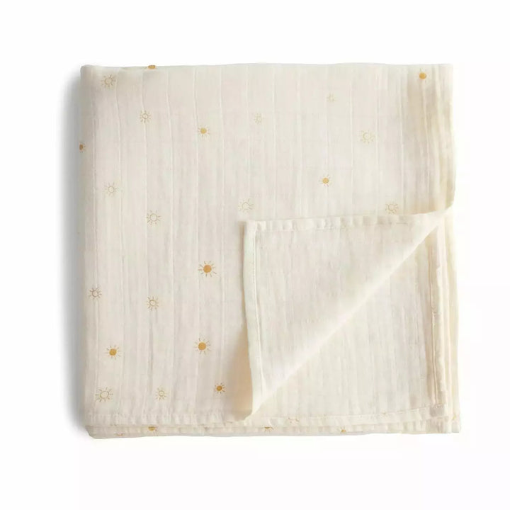 Mushie Muslin Swaddle Blanket Swaddles & Blankets Mushie Sun  